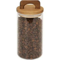 Conservation Alimentaire<Gifi Bocal de conservation 800ml en verre avec couvercle en bois Ø9,5xH14cm