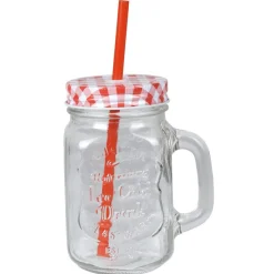 Vaisselle Et Accessoires De Table<Gifi Bocal en verre + paille 500 ml