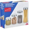 Conservation Alimentaire<Gifi Bocal en verre avec couvercle inox - Lot de 4
