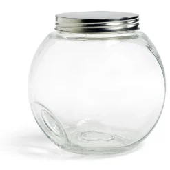 Conservation Alimentaire<Gifi Bocal en verre transparent couvercle métal 2000ml - 17,5x12,5xH.17cm