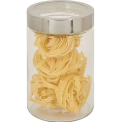 Conservation Alimentaire<Gifi Bocal en verre transparent couvercle inox 1,2L - Ø11xH.17cm