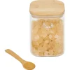 Conservation Alimentaire<Gifi Bocal en verre transparent 850ml avec couvercle et cuillère en bambou