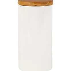 Gifi Bocal grès couvercle bambou| Vaisselle Et Accessoires De Table
