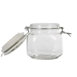 Conservation Alimentaire<Gifi Bocal hermétique carré en verre couvercle motif ciment 750ml