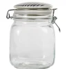 Conservation Alimentaire<Gifi Bocal hermétique carré en verre couvercle motif ethnique 1 L