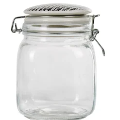 Conservation Alimentaire<Gifi Bocal hermétique carré en verre couvercle motif ethnique 1 L