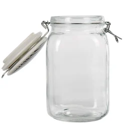Conservation Alimentaire<Gifi Bocal hermétique carré verre couvercle motif ethnique 1,5 L
