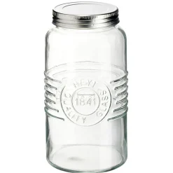 Conservation Alimentaire<Gifi Bocal hermétique rond transparent avec couvercle en métal H17 cm