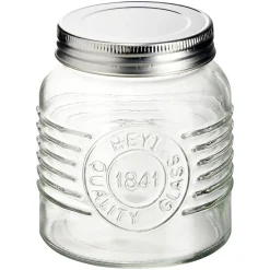 Conservation Alimentaire<Gifi Bocal hermétique rond transparent avec couvercle en métal H10 cm