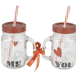 Gifi Bocal motif coeurs Saint Valentin x2| Vaisselle Et Accessoires De Table