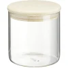 Conservation Alimentaire<Gifi Bocal rond transparent avec couvercle en bois 0,6L