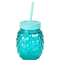Gifi Bocal verre + paille couleur| Vaisselle Et Accessoires De Table