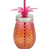 Vaisselle Et Accessoires De Table<Gifi Bocal verre et paille ananas coloré