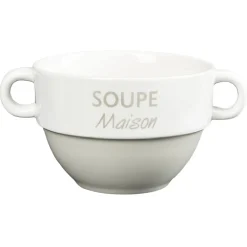 Gifi Bol à soupe avec anses| Vaisselle Et Accessoires De Table