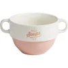 Gifi Bol à soupe en faïence bicolore 600 ml| Vaisselle Et Accessoires De Table