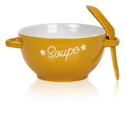 Gifi Bol à soupe et sa cuillère| Vaisselle Et Accessoires De Table