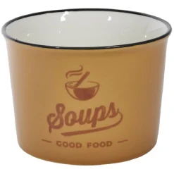Gifi Bol à soupe inscription Soups Good Food 500ml| Vaisselle Et Accessoires De Table
