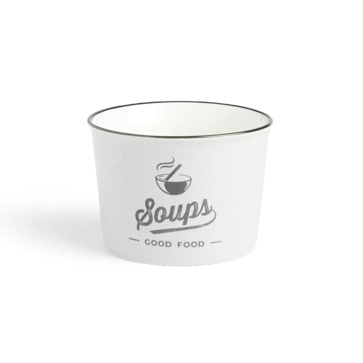 Gifi Bol à soupe 500ml faïence gris Ø12xH8,4cm| Vaisselle Et Accessoires De Table