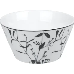 Vaisselle Et Accessoires De Table<Gifi Bol blanc décor tiges feuilles noires