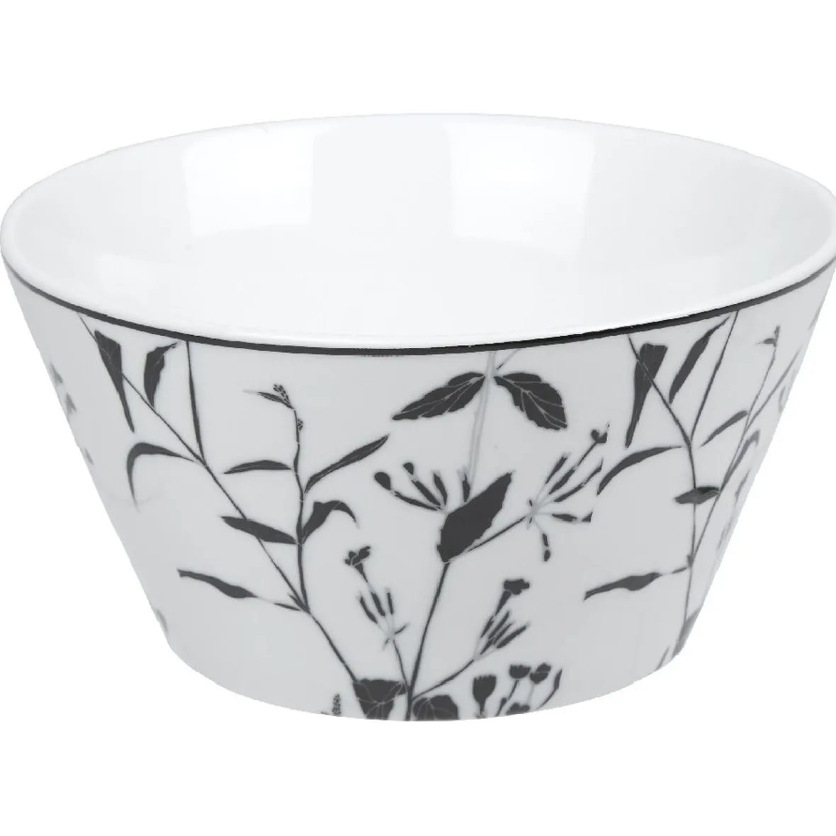 Vaisselle Et Accessoires De Table<Gifi Bol blanc décor tiges feuilles noires