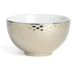 Gifi Bol céramique argenté, Ø 11 cm, 2 modèles| Vaisselle Et Accessoires De Table
