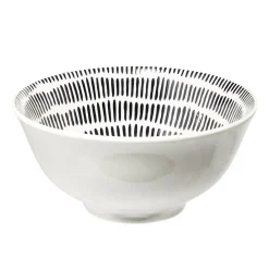 Vaisselle Et Accessoires De Table<Gifi Bol Dakar en porcelaine blanc et motif noir Ø16xH7,8cm