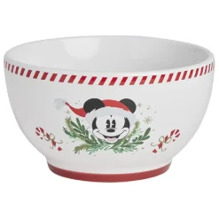 Gifi Bol Disney Mickey grès blanc et rouge Ø14cm| Vaisselle Et Accessoires De Table