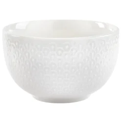 Gifi Bol embossé blanc x4| Vaisselle Et Accessoires De Table