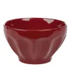 Gifi Bol en faïence côtelé uni rouge| Vaisselle Et Accessoires De Table