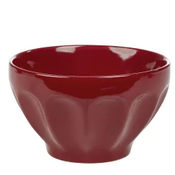 Gifi Bol en faïence côtelé uni rouge| Vaisselle Et Accessoires De Table