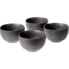 Gifi Bol en grès noir x4| Vaisselle Et Accessoires De Table
