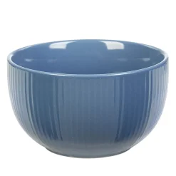 Vaisselle Et Accessoires De Table<Gifi Bol en porcelaine bleu avec rainures verticales en relief