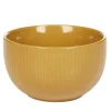 Vaisselle Et Accessoires De Table<Gifi Bol en porcelaine jaune moutarde avec rainures verticales en relief