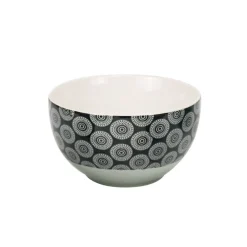 Gifi Bol en porcelaine motif rosace noir blanc| Vaisselle Et Accessoires De Table