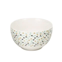 Gifi Bol en porcelaine motif triangle multicolore| Vaisselle Et Accessoires De Table