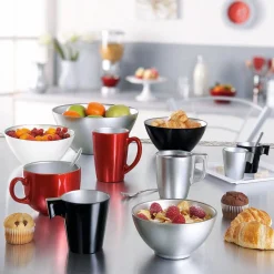 Gifi Bol en verre trempé Luminarc flashy argenté 50 cl| Vaisselle Et Accessoires De Table