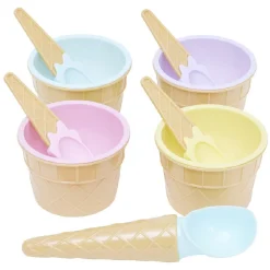 Gifi Bol et cuillère à glace x4| Vaisselle Et Accessoires De Table