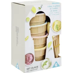 Gifi Bol et cuillère à glace x4| Vaisselle Et Accessoires De Table