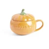 Gifi Bol forme citrouille avec couvercle et poignée Ø14cm| Vaisselle Et Accessoires De Table