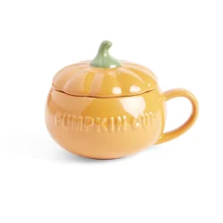 Gifi Bol forme citrouille avec couvercle et poignée Ø14cm| Vaisselle Et Accessoires De Table