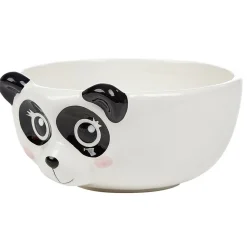 Gifi Bol forme tête de panda en faïence noir et blanc| Vaisselle Et Accessoires De Table