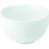 Gifi Bol grès embossé blanc crème x4| Vaisselle Et Accessoires De Table