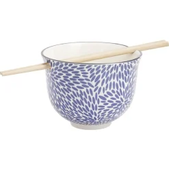 Gifi Bol japonais à Râmen céramique avec baguettes| Vaisselle Et Accessoires De Table