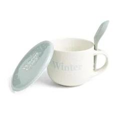 Gifi Bol jumbo 62cl avec cuillère et couvercle winter| Vaisselle Et Accessoires De Table
