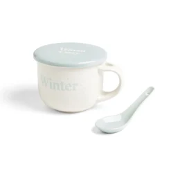 Gifi Bol jumbo 62cl avec cuillère et couvercle winter| Vaisselle Et Accessoires De Table