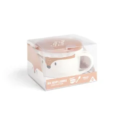 Gifi Bol jumbo 62cl avec cuillère et couvercle renard| Vaisselle Et Accessoires De Table