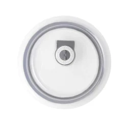Gifi Bol jumbo embossé blanc couvercle transparent 700 ml| Vaisselle Et Accessoires De Table