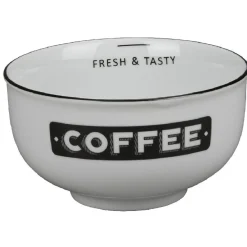 Gifi Bol petit déjeuner blanc message coffee noir Bakery| Vaisselle Et Accessoires De Table