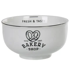 Vaisselle Et Accessoires De Table<Gifi Bol petit déjeuner blanc message bakery bretzel noir