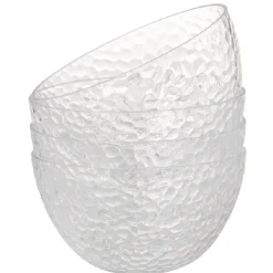 Gifi Bol plastique transparent martelé x4| Vaisselle Et Accessoires De Table
